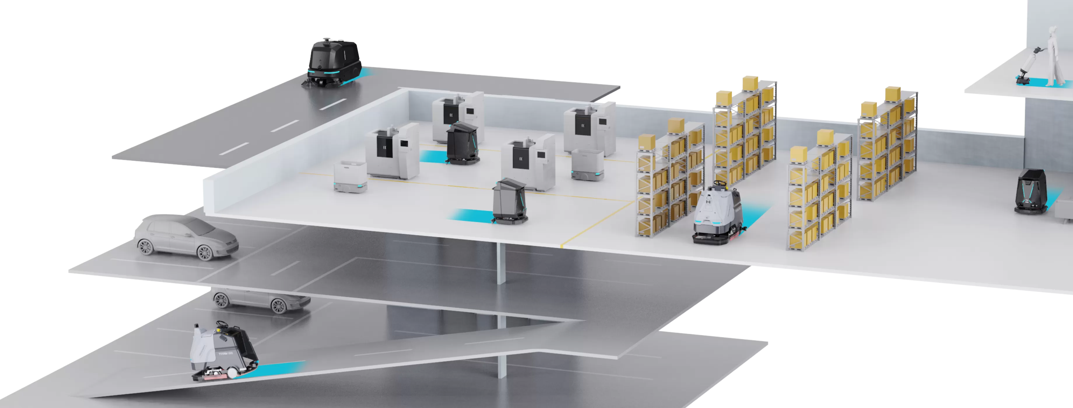 Robótica de limpieza en escenarios logísticos